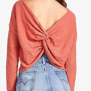 Express lightweight sweater with open back